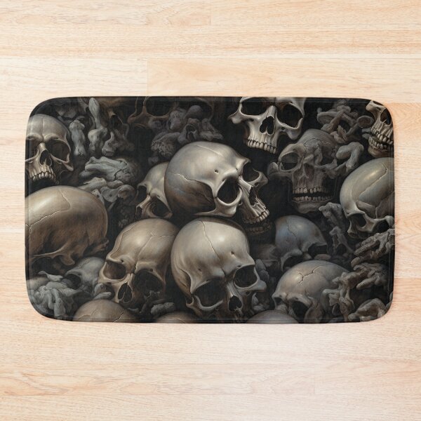 Item preview, Grey and Black Skull Pattern designed and sold by Shannon Hilson.