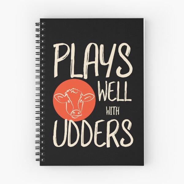 Item preview, Funny Cow Pun Plays Well With Udders designed and sold by whyitsme.
