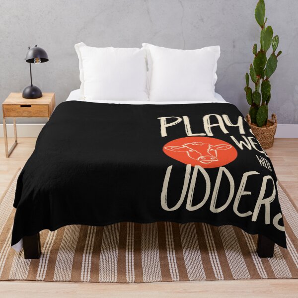 Item preview, Funny Cow Pun Plays Well With Udders designed and sold by whyitsme.
