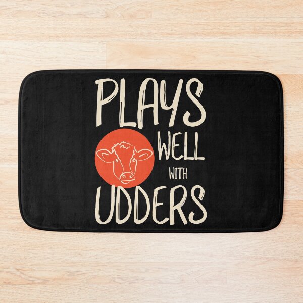 Item preview, Funny Cow Pun Plays Well With Udders designed and sold by whyitsme.