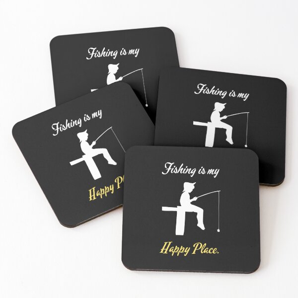 Item preview, FISHING IS MY HAPPY PLACE. FUNNY GIFTS FOR ANGLERS. designed and sold by light-artist.