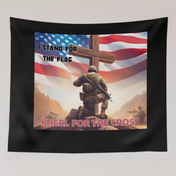 Item preview, I STAND FOR THE FLAG KNEEL FOR THE CROSS FAMILY, MOM, DAD, GIFT, PYJAMAS designed and sold by carlos crane.