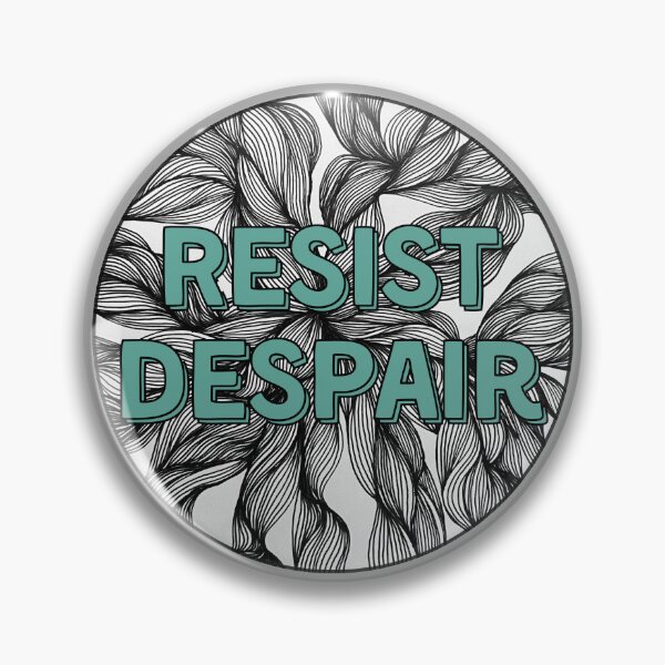 Item preview, Resist Despair Zentangle Green designed and sold by Madeleine39.