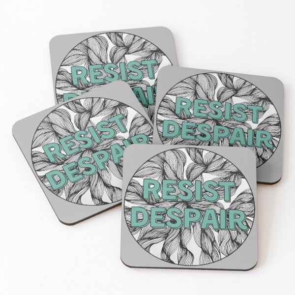 Item preview, Resist Despair Zentangle Green designed and sold by Madeleine39.