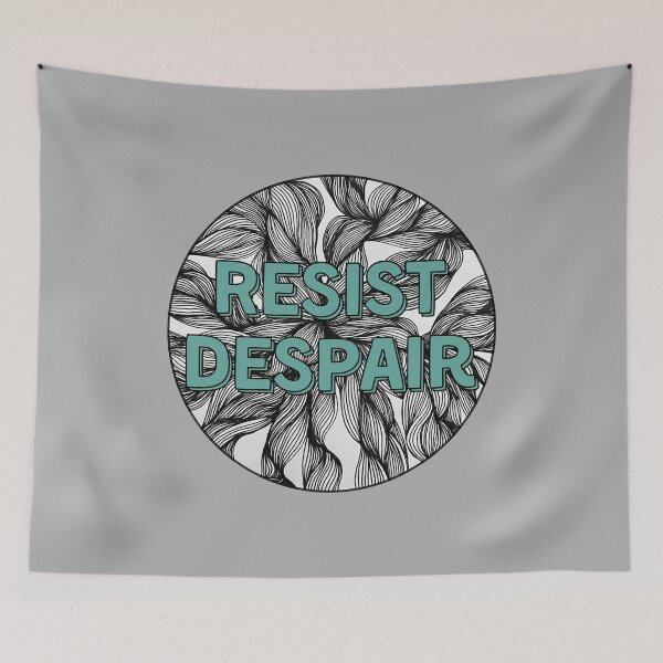 Item preview, Resist Despair Zentangle Green designed and sold by Madeleine39.