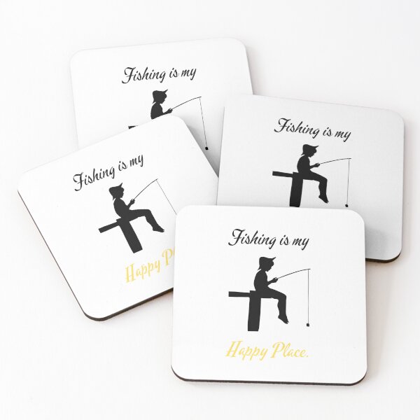 Item preview, FISHING IS MY HAPPY PLACE. FUNNY GIFTS FOR ANGLERS. designed and sold by light-artist.