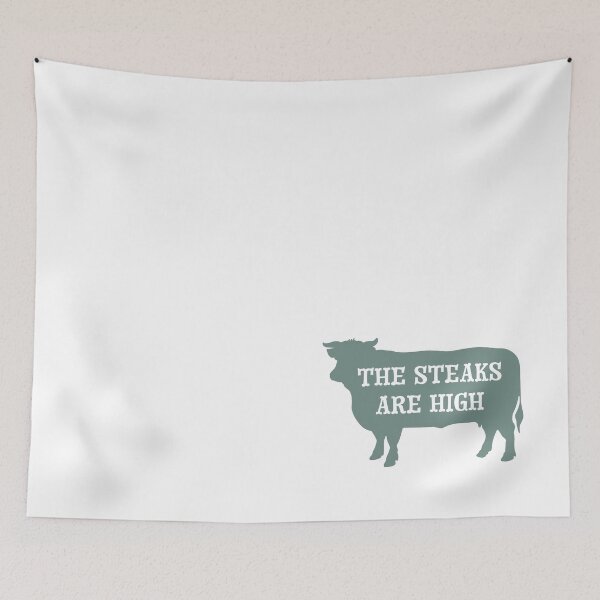 Item preview, Funny Cow Pun The Steaks are High designed and sold by whyitsme.