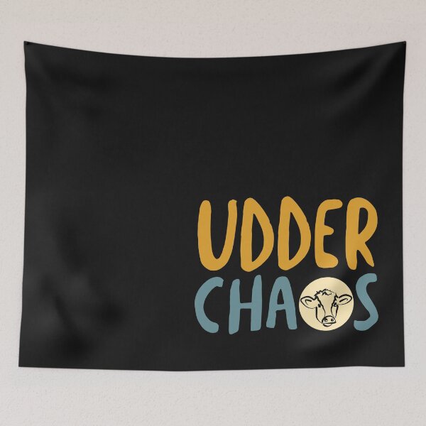 Item preview, Funny Cow Pun Udder Chaos designed and sold by whyitsme.