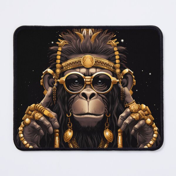 Item preview, "Monkey Majesty: Gold Chain Design" designed and sold by Art-Vortex-fr.