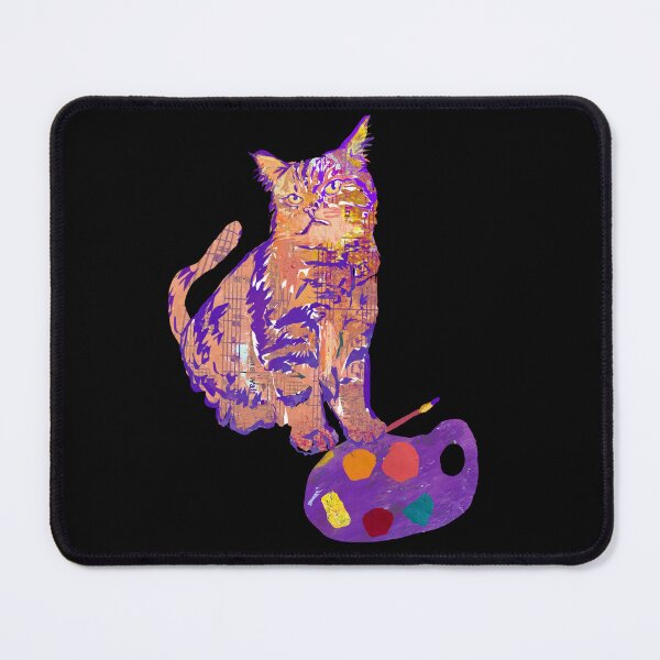 Item preview, Annoyed Artistic Cat Painting  designed and sold by ginaisarty.