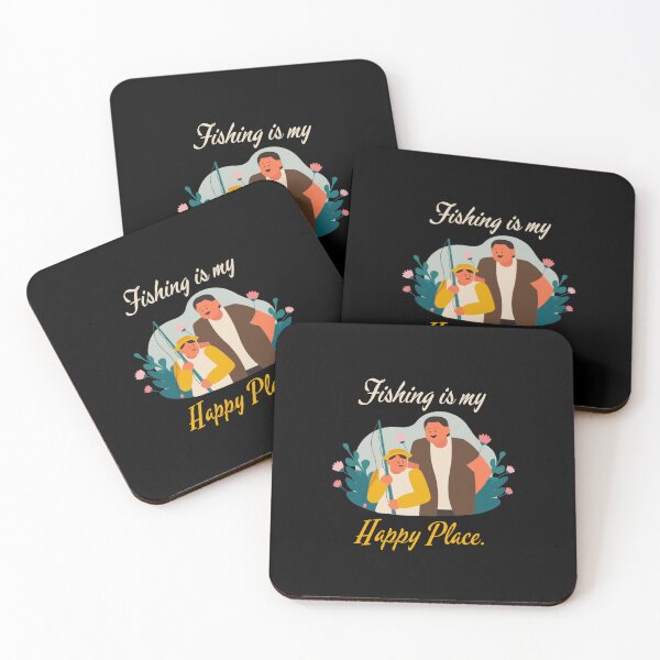 Item preview, FISHING IS MY HAPPY PLACE. FUNNY GIFTS FOR ANGLERS. designed and sold by light-artist.
