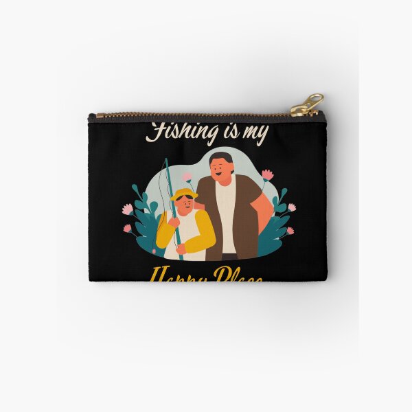 Item preview, FISHING IS MY HAPPY PLACE. FUNNY GIFTS FOR ANGLERS. designed and sold by light-artist.