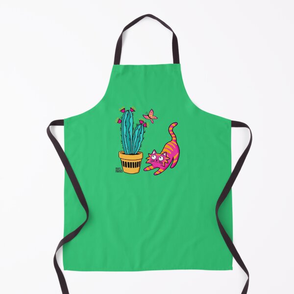 Item preview, Cat and Cactus Retro Pot designed and sold by SamHoweMeow.