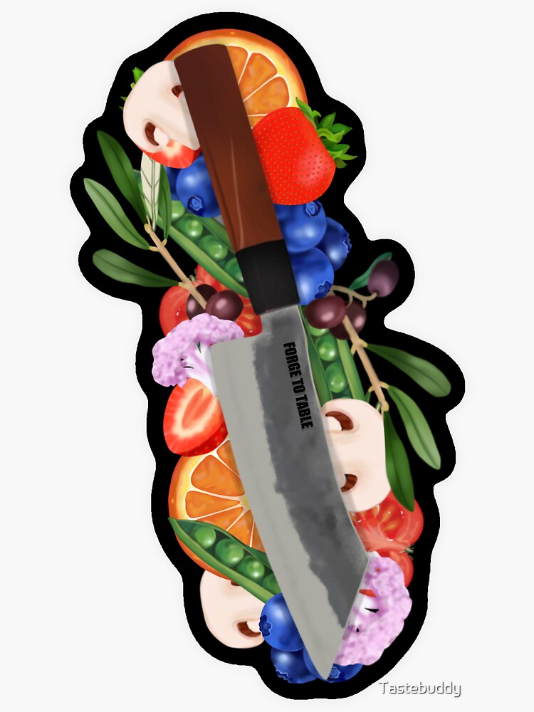 Serrated Knife and Friends Sticker