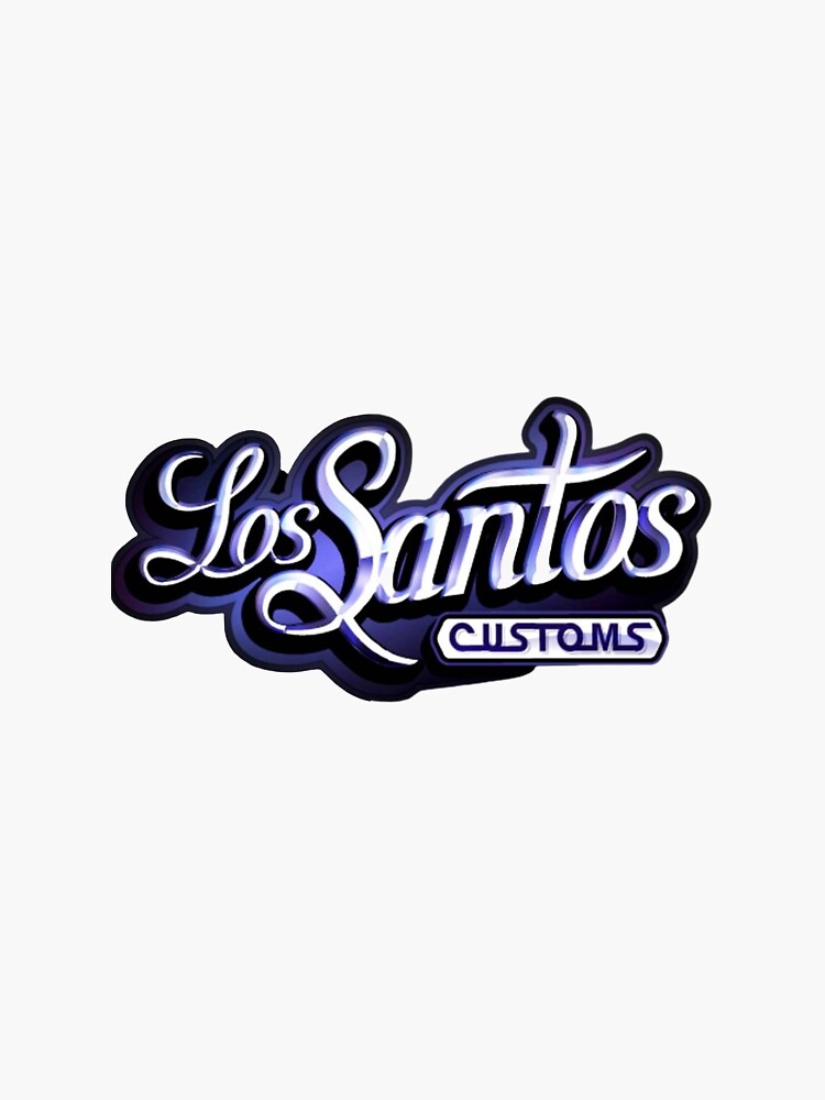 los santos customs Sticker for Sale by Rebass