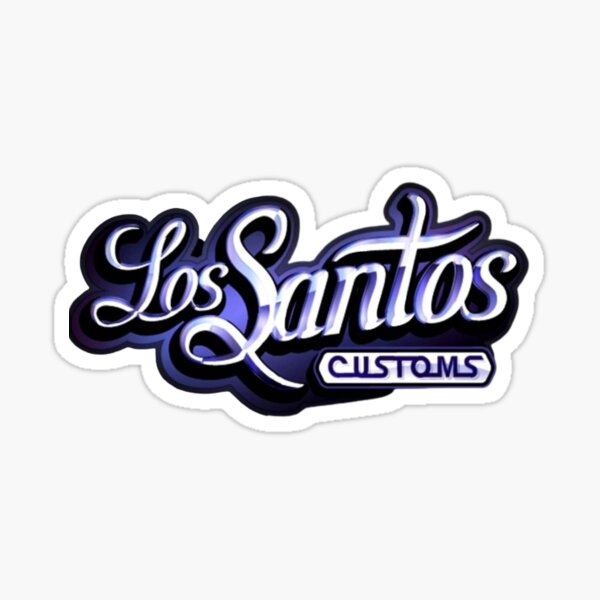 los santos customs Sticker for Sale by Rebass