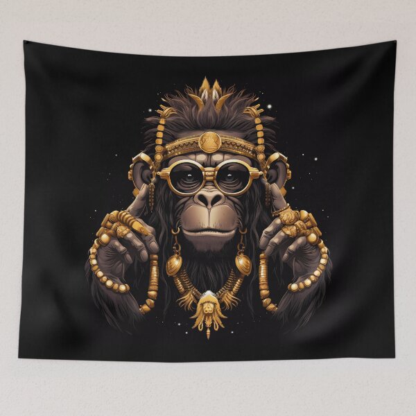 Artikelvorschau, „Monkey Majesty: Goldketten-Design“ entworfen und verkauft von Art-Vortex-fr.