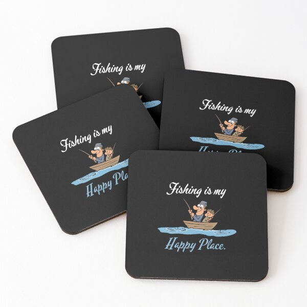 Item preview, FISHING IS MY HAPPY PLACE. FUNNY GIFTS FOR ANGLERS. designed and sold by light-artist.