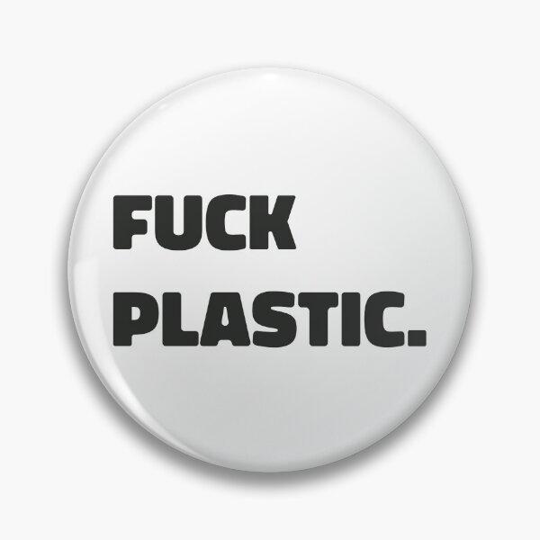 Item preview, fuck plastic. - black text design designed and sold by EmeraldeaArt.