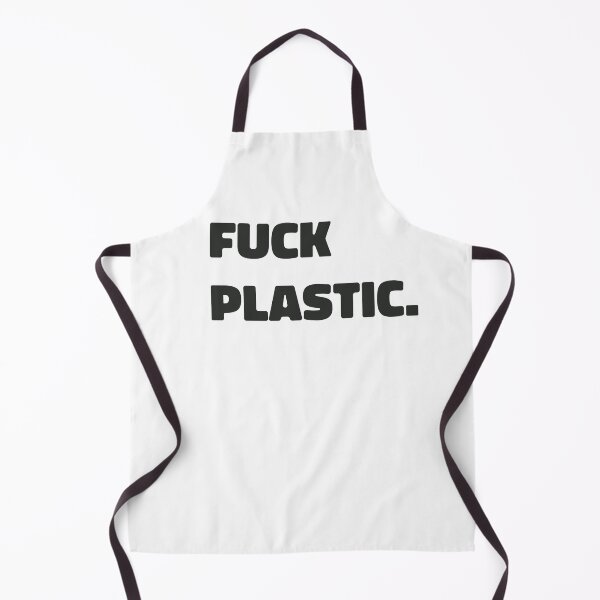 Item preview, fuck plastic. - black text design designed and sold by EmeraldeaArt.