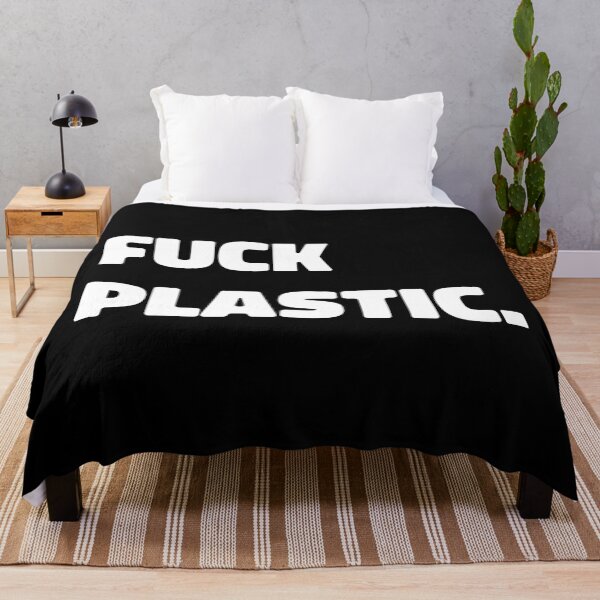 Item preview, fuck plastic. - white text design designed and sold by EmeraldeaArt.