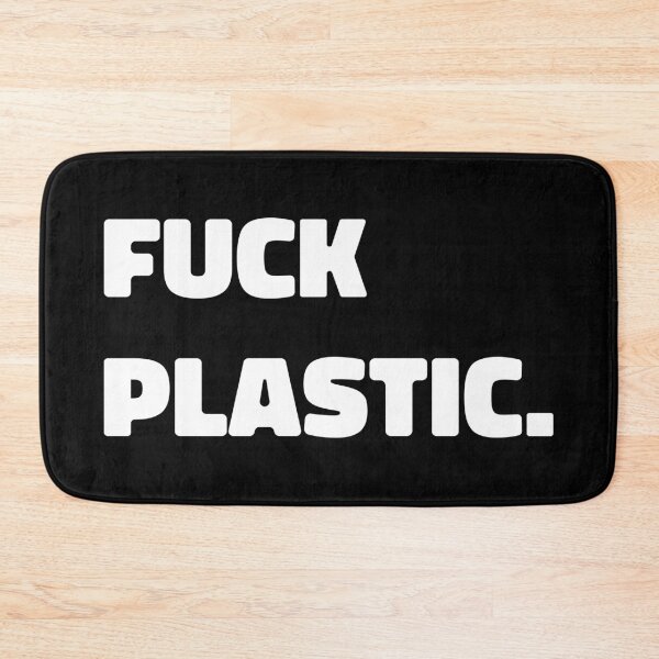 Item preview, fuck plastic. - white text design designed and sold by EmeraldeaArt.