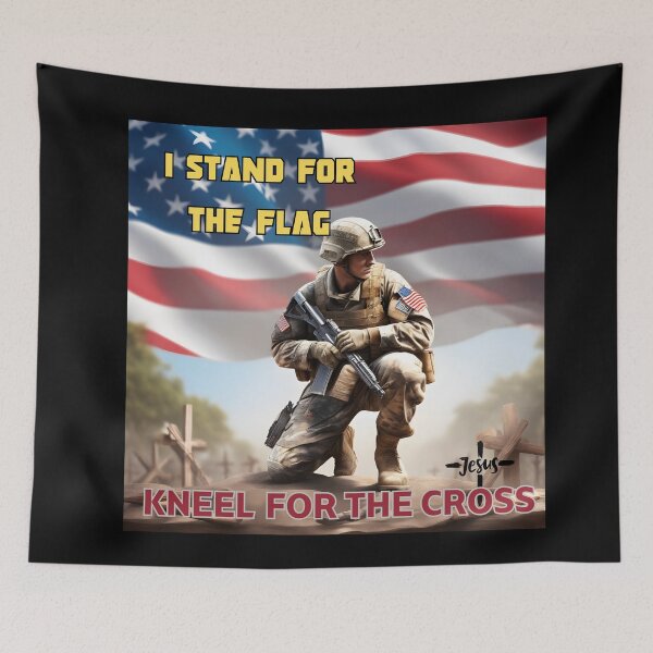 Item preview, I STAND FOR THE FLAG KNEEL FOR THE CROSS FAMILY, MOM, DAD, GIFT, PYJAMAS designed and sold by carlos crane.