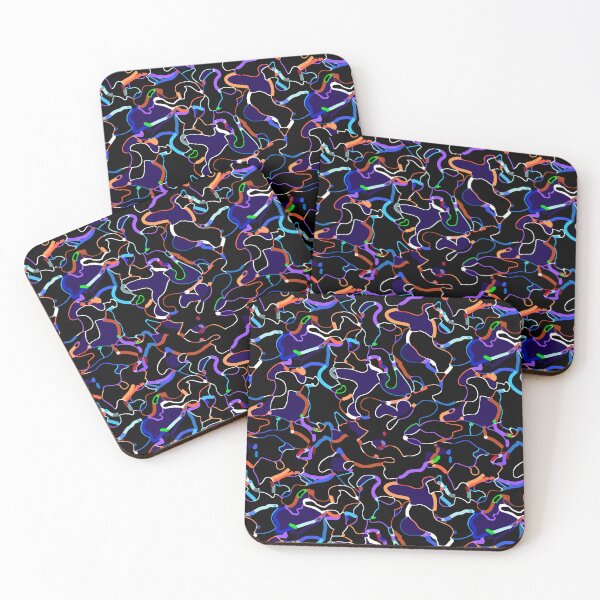 Item preview, Abstract digital funny black designed and sold by Alessandro Remo Mazzoni Remotextiles.