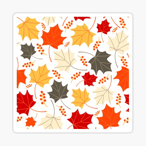 Item preview, Autumn Seasonal Botanical Leaves pattern designed and sold by Nicola-Rowe.