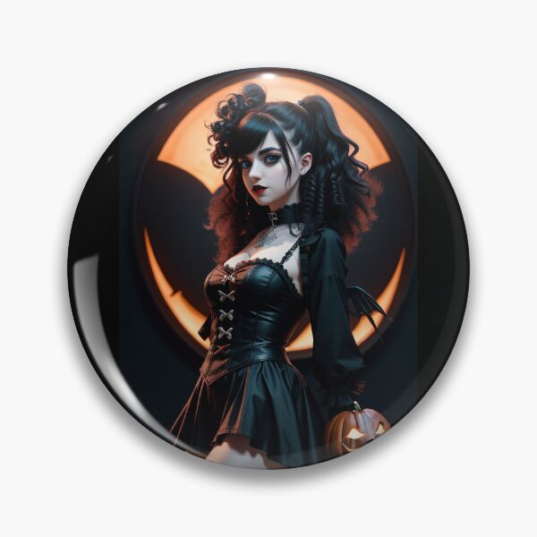 Item preview, Cute Halloween goth woman designed and sold by PingersWolfDen.
