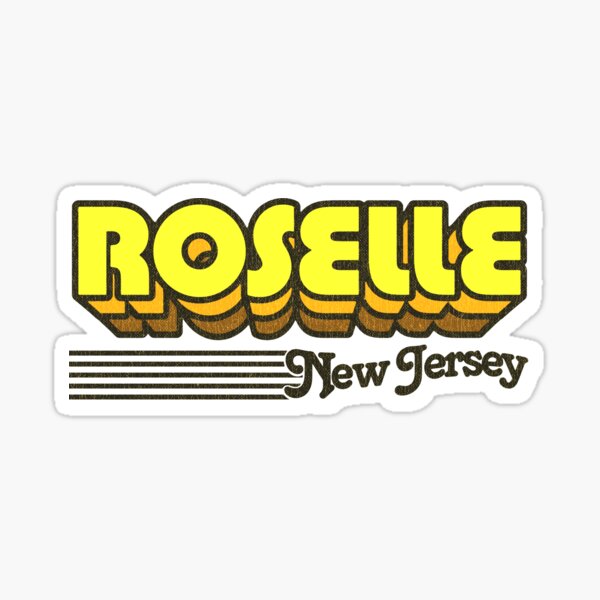 "Roselle, New Jersey Retro Stripes" Sticker for Sale by retroready