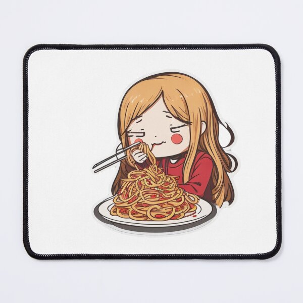 Item preview, Girl eating spaghetti designed and sold by Gigglyvibes.