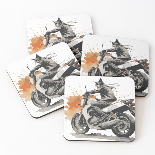 Item preview, Cool Cat on Motorcycle designed and sold by MindFrank.