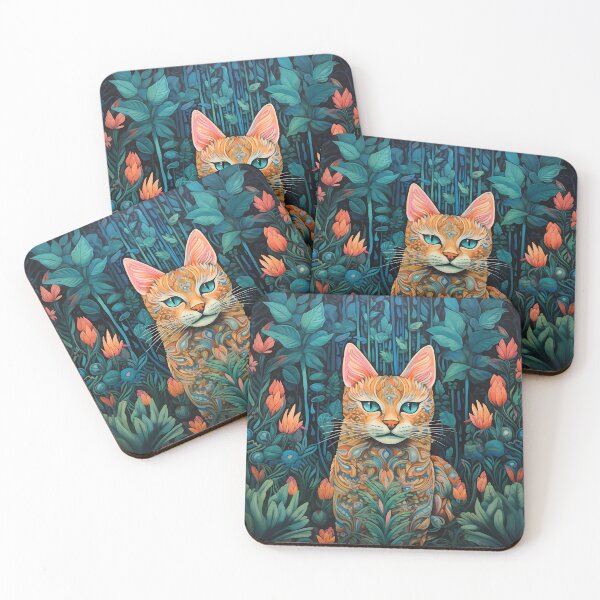Item preview, "Ghost Cat in the Lush Forest" designed and sold by Art-Vortex-fr.