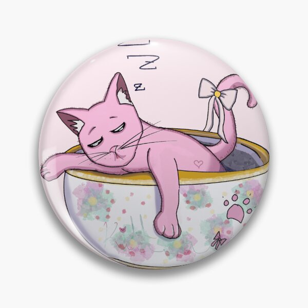 Item preview, Kittea Sleeping in a Teacup  designed and sold by k8kre8s.