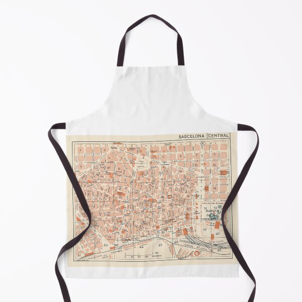 Item preview, Impresión del mapa del centro de Barcelona, España, 1929 designed and sold by VoyagerVintage.