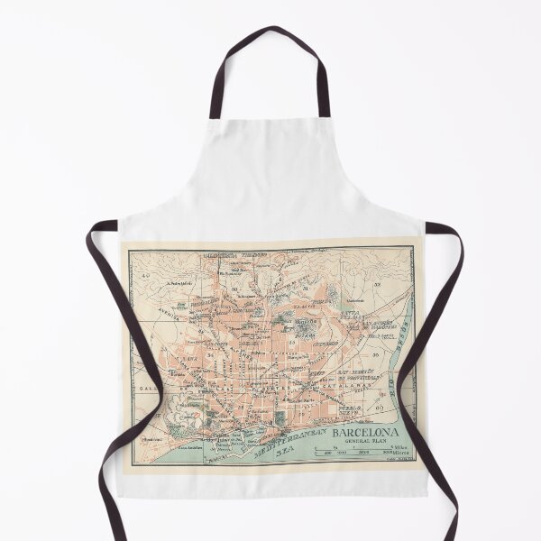 Item preview, Barcelona Spain 1929 Map Print designed and sold by VoyagerVintage.