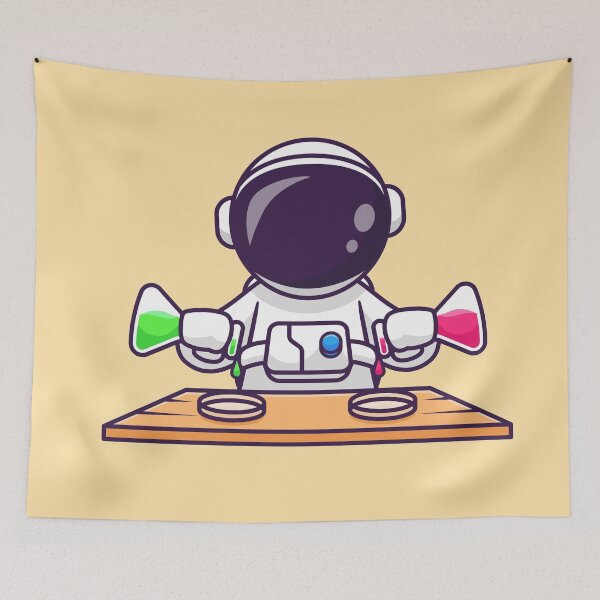 Item preview, Cosmic Discovery: Cute Astronaut Scientist in Lab Cartoon Vector Icon Illustration designed and sold by hjian8219.
