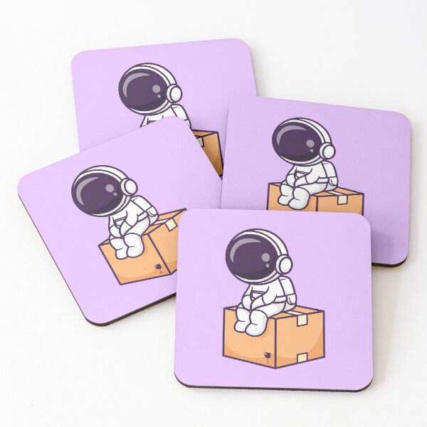 Item preview, Space Explorer at Play: Cute Astronaut Sitting in Cardboard Box Cartoon Vector Icon Illustration designed and sold by hjian8219.