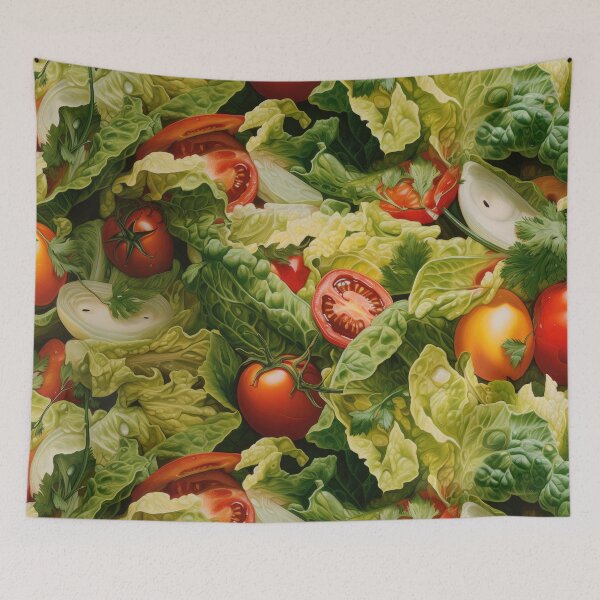 Item preview, Green Garden Salad Pattern designed and sold by Shannon Hilson.