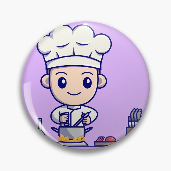 Item preview, Young Culinary Whiz: Cute Boy Chef in the Kitchen Cartoon designed and sold by hjian8219.