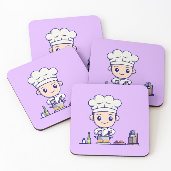 Item preview, Young Culinary Whiz: Cute Boy Chef in the Kitchen Cartoon designed and sold by hjian8219.