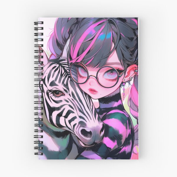Item preview, Adorable Pink and Black Zebra Anime Girl designed and sold by bubblegoth.