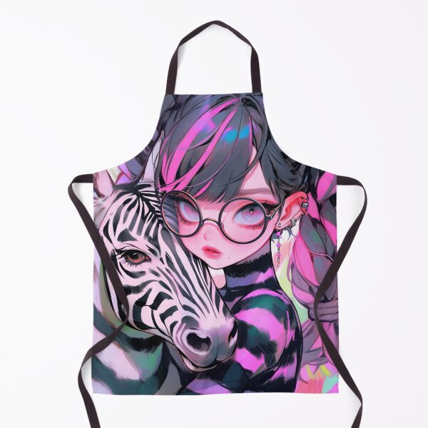 Item preview, Adorable Pink and Black Zebra Anime Girl designed and sold by bubblegoth.