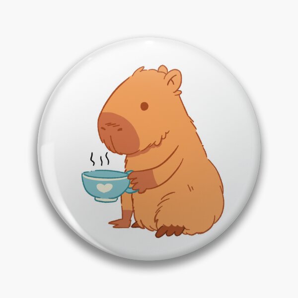 Item preview, Capybara with a Tea Cup  designed and sold by Rojasole.