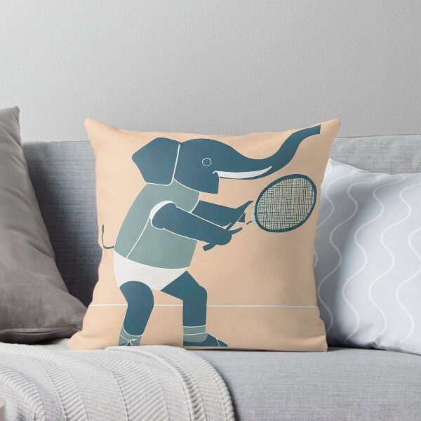 Aperçu de l'œuvre Impression risographe minimaliste / Elephant Tennis Star créée et vendue par SubtleMetSimple.
