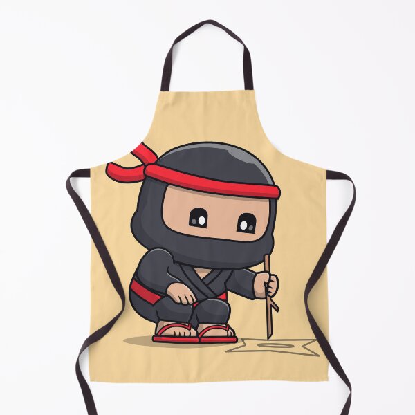 Item preview, Tiny Ninja's Big Adventure: Cute Ninja Drawing Shuriken Cartoon Vector Icon Illustration designed and sold by hjian8219.