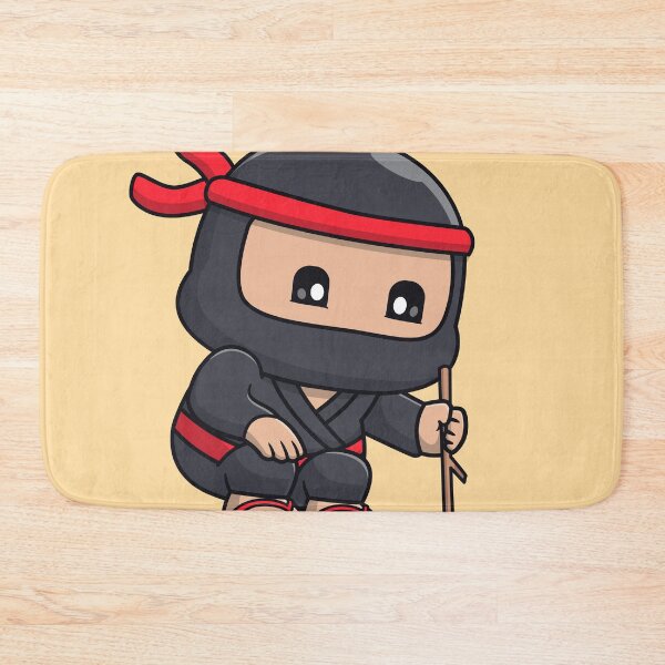 Item preview, Tiny Ninja's Big Adventure: Cute Ninja Drawing Shuriken Cartoon Vector Icon Illustration designed and sold by hjian8219.