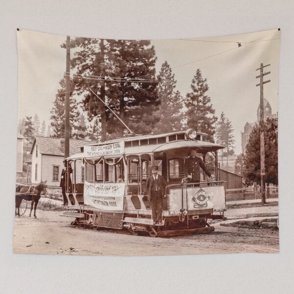 Item preview, Natatorium Park and Broadway Ave Streetcar - Spokane c. 1892 designed and sold by Daniel Hagerman.