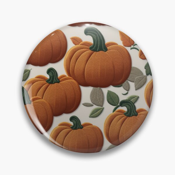 Item preview, Embroidered pumpkins designed and sold by creativemintart.